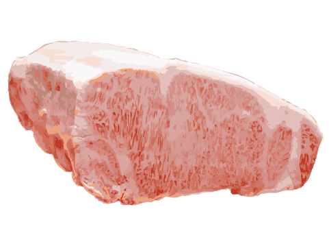 牛肉7 牛肉,肉,生肉,生,ステーキ,ビーフ,霜降り,断面,食べ物,ブロック肉のイラスト素材