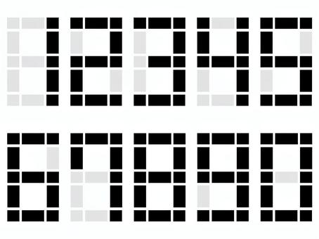 デジタル風の数字 数字,デジタル,フォント,番号,ナンバー,素材のイラスト素材