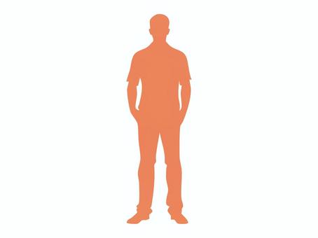 シルエット【人_立ち姿】14 シルエット【人_立ち姿】14 人,全身,男,立ち姿,アクション,アイコン,素材,シルエット,かげ,影絵のイラスト素材