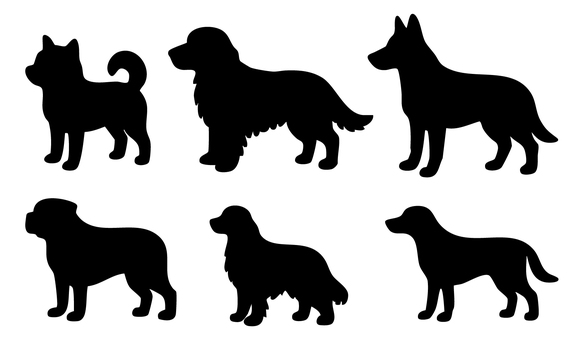 #3335犬 #3335犬 犬,愛犬,ワンポイント,シルエット,動物,黒,シンプル,影,ペット,ドッグのイラスト素材