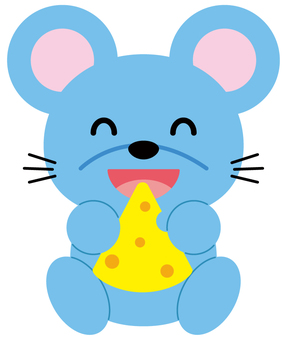 チーズを食べるネズミ チーズを食べるネズミ ネズミ,チーズ,食べる,好物,食事,好き,動物,食べ物,美味しい,乳製品のイラスト素材