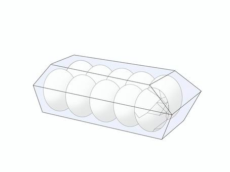 たまごパックひび割れ 卵,たまご,ひび割れ,パック,卵パックのイラスト素材