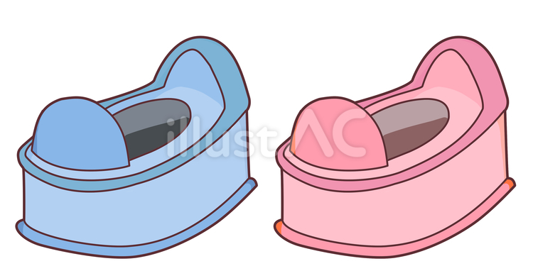 こども練習用トイレ　（男女セット） トイレ,こども用,おまるのイラスト素材