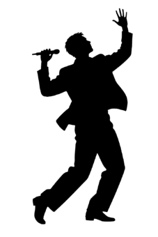 踊りながら歌う男性 踊る,歌う,男性,スーツ,サラリーマン,宴会,忘年会,歌手,パーティー,余興のイラスト素材