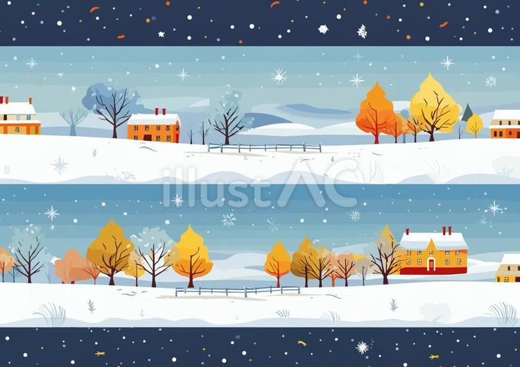 クリスマスと冬の景色の雰囲気 クリスマス,冬,街並みのイラスト素材