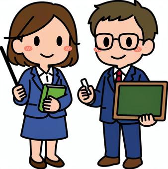 ネイビーの先生です。 授業,先生,シンプル,教師,学び,勉強,指導,学習,説明,学ぶのイラスト素材