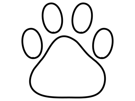 ペット用肉球シンボルデザイン 肉球,足跡,動物,ペット,犬,猫,かわいい,マーク,アイコン,シルエットのイラスト素材