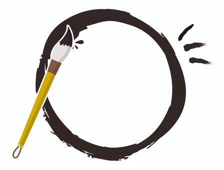 習字 筆,書道,書道用筆,墨,習字,習字用具,習字道具,書く,書道教室,習字教室のイラスト素材