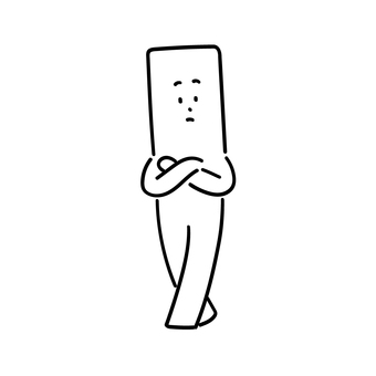 棒人間の考えるポーズ 棒人間,考える,悩む,人物,人,キャラクター,ポーズ,シンプル,手描き,ゆるいのイラスト素材