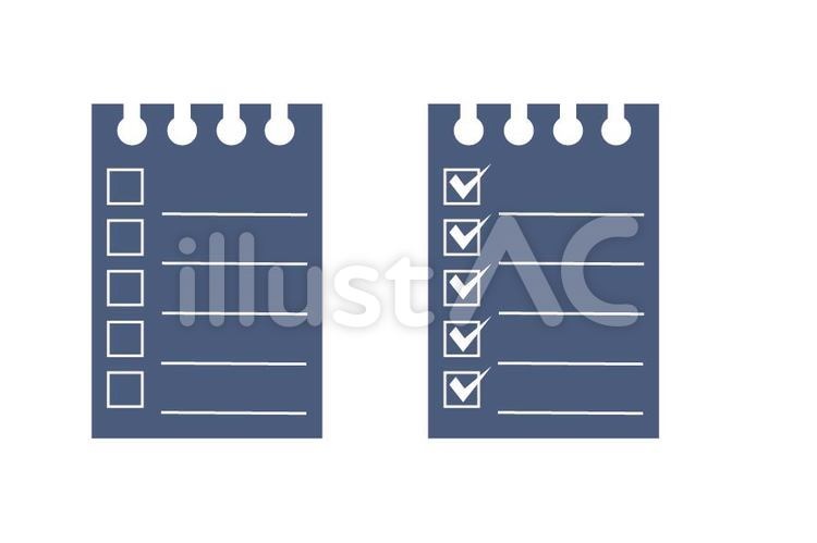 TｏＤｏメモ todoメモ,メモ,メモ用紙のイラスト素材