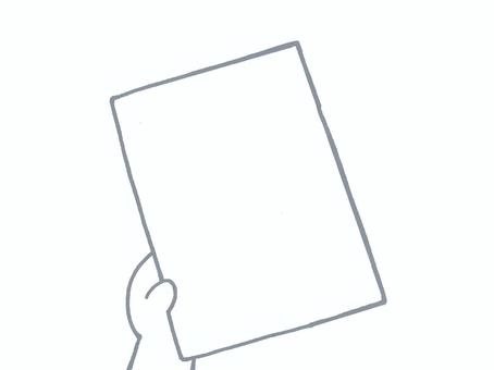 紙を手に持つ 紙,用紙,白紙,手,持つのイラスト素材