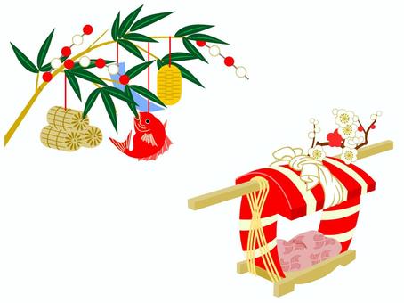 宝恵駕 宝恵駕,福笹,今宮戎,十日戎,大阪,縁起物,新年のイラスト素材