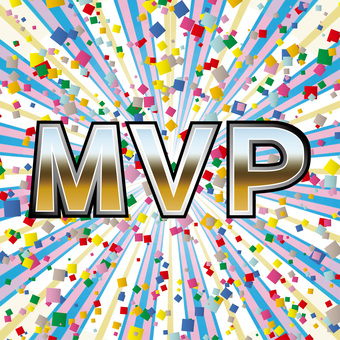 MVPめでたい mvp,賞,偉業,活躍,スポーツ,競技,紙吹雪,派手,文字のイラスト素材