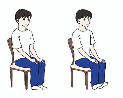 つま先上げ　矢印なし つま先上げ,運動,訓練,体操,エクササイズ,リハビリ,リハビリテーション,介護予防,椅子,いすのイラスト素材