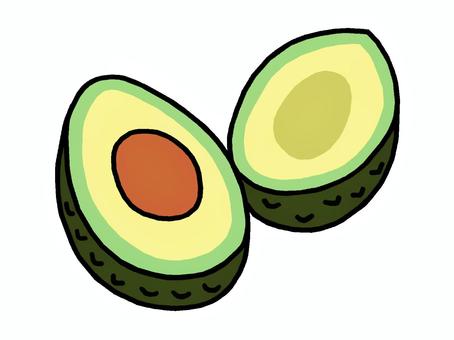 アボカド アボカド,食べ物,果実,森のバター,常緑高木,クスノキ科,イラストのイラスト素材