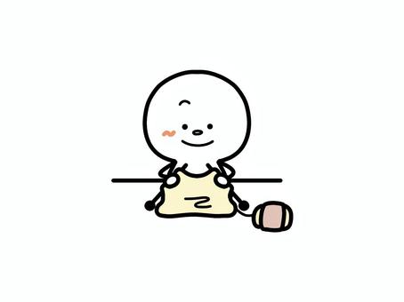 編み物をする人 棒人間,編み物,毛糸,人,人物,シンプル,笑顔,手芸,編み棒,編むのイラスト素材
