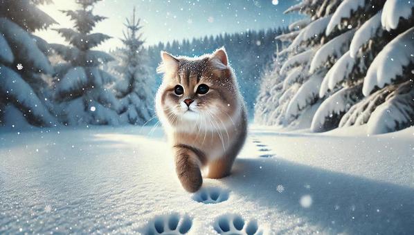 雪の中のネコ_02