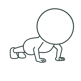 腕立てする人 腕立て伏せ,運動,筋トレ,トレーニング,フィットネス,筋力,健康,スポーツ,身体,動作のイラスト素材