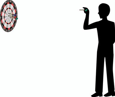 ダーツ狙う  ダーツ狙う  ダーツ,ゲーム,狙う,的,矢,ボード,遊び,人物,シルエットのイラスト素材