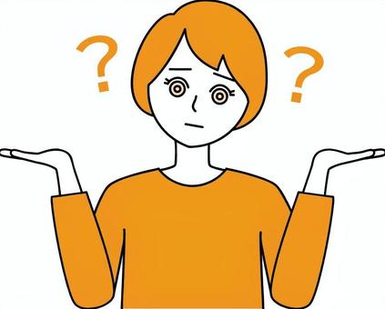 何も分からないお手上げな女性 女性,お手上げ,分からない,両手,困惑,戸惑う,疑問,不思議,はてなマーク,クエスチョンマークのイラスト素材