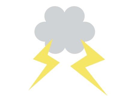 Simple cloud, kaminari, wolke, thundercloud, JPG, PNG and EPS