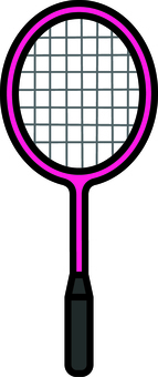 ピンクのラケットです。
