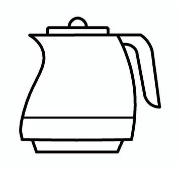 電気ポット(ver2) 電気ポット(ver2) ポット,お湯,湯沸かし,熱湯,沸騰,電化製品,家電,電力,電気,調理のイラスト素材