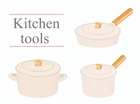 Pot frying pan set, pot, a pan frying, cookware, JPG and PNG