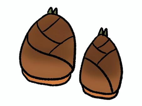 手描きのたけのこ たけのこ,手描き,食べ物,野菜,春のイラスト素材