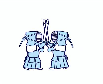 剣道 剣道,剣士,kendo,試合,錬成会,鍔迫り合いのイラスト素材