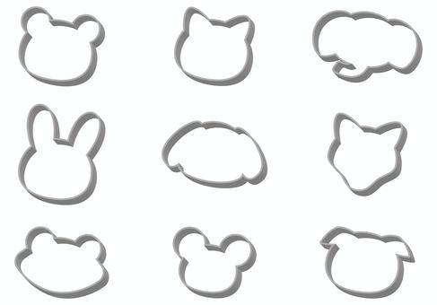 動物型のクッキー型抜きセット 動物,型抜き,型,クッキー,製菓道具,おかし作り,道具,おかし,ステンレス,かたどるのイラスト素材