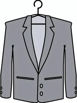 スーツハンガーかける スーツハンガーかける スーツ,ジャケット,ハンガー,かける,クリーニング,正装,仕事,デフォルメ,グレーのイラスト素材