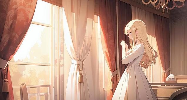 Illustration, anime, sunrise, morning, 