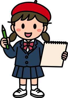 赤のベレー帽の美術の女の子です。 ベレー帽,美術,シンプル,画家,描く,お絵描き,教育,アート,絵画,女の子のイラスト素材