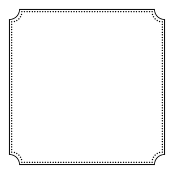 角丸へこみフレーム 正方形 黒 ドット 角丸,へこみ,フレーム,枠,ラインフレーム,ライン,ドット,シンプル,正方形のイラスト素材