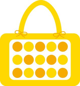 黄色痛バ 推し活,推し,カバン,アイドル,ファン,オタク,リボン,可愛い,黄色のイラスト素材