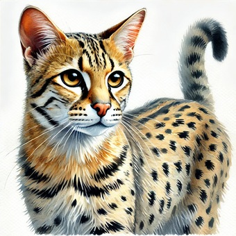 サバンナキャット サバンナキャット 動物,猫科,毛皮のイラスト素材