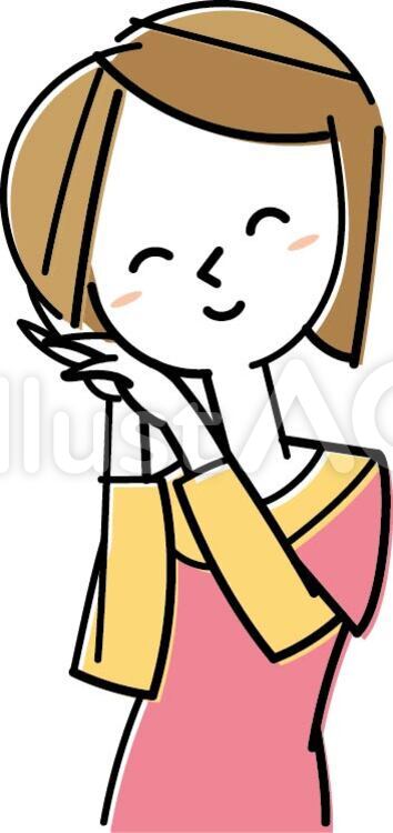 よろこぶ女性 喜ぶ,うれしい,うっとりのイラスト素材