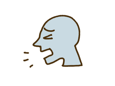 咳をする人 手描き,かわいい,咳,喘息,アレルギー,体調不良,苦しい,医療,医療機関,病院のイラスト素材