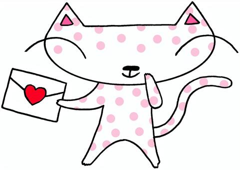 Cat character love letter, , JPG and PNG