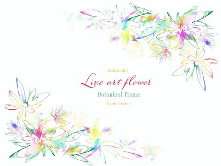 Watercolor frame of colorful flowers, JPG, PNG and AI Watercolor frame of colorful flowers, , JPG, PNG and AI