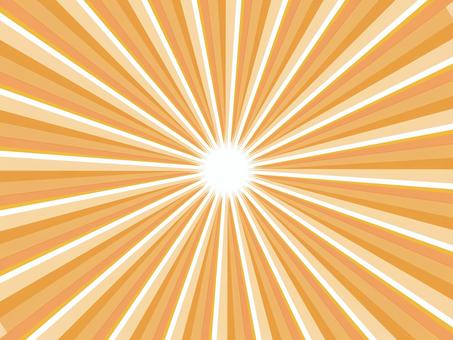 ポップに輝くオレンジ色の集中線背景 背景,集中線,オレンジ,太陽,爆発,光,放射線,日の出,空,暑いのイラスト素材