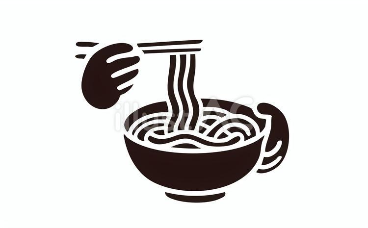 麺を持ち上げる箸を持つ手 麺類,箸,手のイラスト素材
