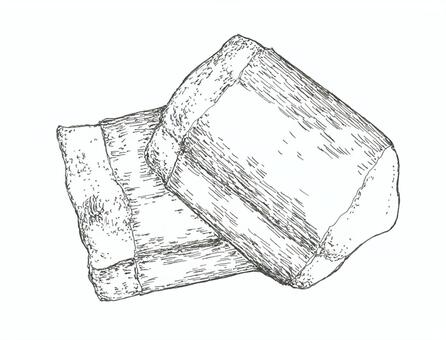 いそべ餅をイメージした手描きイラスト 餅,海苔,食べ物,焦げ目,日本,手描き,リアル,モノクロ,挿絵,白バックのイラスト素材