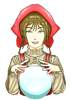 占い師 占い,女性,水晶玉,スピリチュアル,仕事のイラスト素材