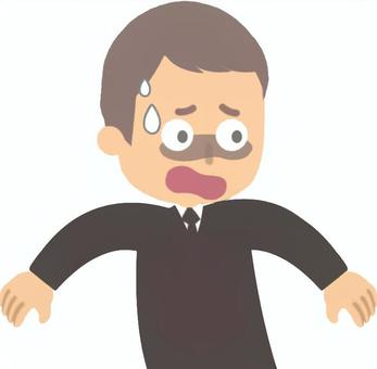 過去の悪行の報いが今回ってきた男性2 過去,悪行,悪事,不正,犯罪,行為,ツケ,報い,しっぺ返し,自業自得のイラスト素材