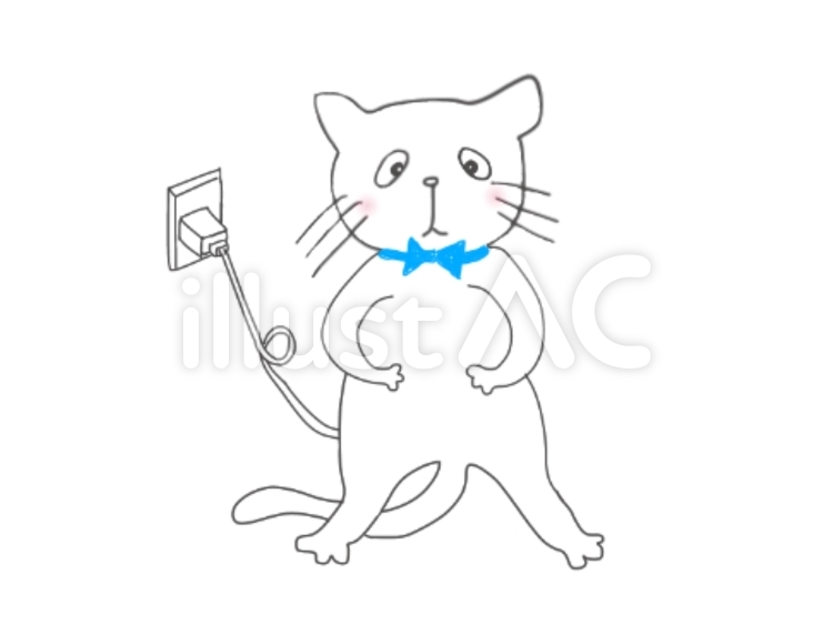猫 猫,疲れた,充電のイラスト素材