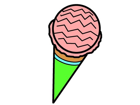 Strawberry ice cream icon, ice cream, sweets, sweet, JPG and PNG