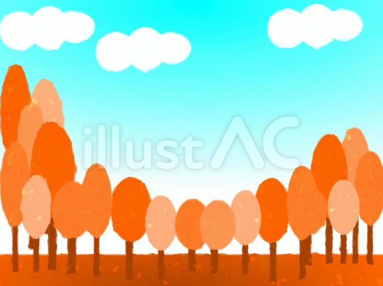 秋　紅葉　風景 紅葉,秋,モミジのイラスト素材