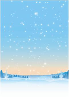 冬の雪国背景 冬の雪国背景 クリスマス,冬,雪,林,冬季,森林,植物,12月,クリスマスイブ,森のイラスト素材